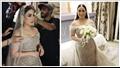 بوسي بإطلالة ملكية في حفل زفافها على هشام ربيع (صور)
