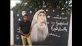رسام يوثق قصة طالبة جامعة المنصورة على جدار