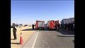 محافظ المنيا ينتقل لموقع حادث الطريق الصحراوي
