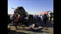 حادث تصادم اتوبيس وسيارة نقل بالصحراوي