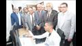 الدكتور مصطفى عبدالخالق رئيس جامعة سوهاج بدء تشغيل جهاز المحاكي بالأشعة المقطعية