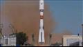 الصاروخ سويوز الروسي لحظة إطلاقه من مركز بايكونور 
