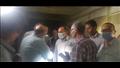 اللواء عصام سعد محافظ أسيوط يتفقد موقع حريق لوحة كهرباء المستشفى الجامعي
