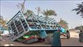 سقوط سيارة محملة بـ300 اسطوانة بوتاجاز داخل حفرة صرف في أسيوط - صور