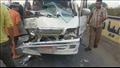بالصور.. 4 مصابين في تصادم سيارتين في بني سويف