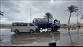سيارات شفط مياه الأمطار تجوب شوارع الإسكندرية (2)