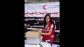 هدى المفتي تتطوع في الهلال الأحمر من اجل غزة (6)