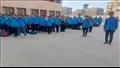 طلاب يقفون دقيقة حداد في بورسعيد