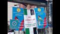 لافتات دعم القضية الفلسطينية تزين ميدان النصر بكفر الشيخ (3)