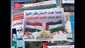 لافتات دعم القضية الفلسطينية تزين ميدان النصر بكفر الشيخ (5)