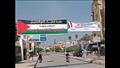 لافتات دعم القضية الفلسطينية تزين ميدان النصر بكفر الشيخ (18)