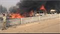 جانب من النيران في حادث الصحراوي