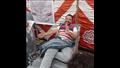 شباب قرية جريس بالمنوفية يتبرعون بالدماء للفسطينين