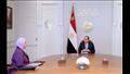 الرئيس السيسي يجتمع مع وزيرة التضامن