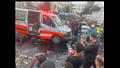  قصف بصاروخ استهدف بوابة مجمع الشفاء الطبي بمدينة 