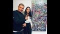 عمرو دياب في احتفالية ابنته كنزي بمعرضها الفني التشكيلي في لندن (4)