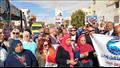 حنان مجدي نائب محافظ الوادي الجديد في مسيرة شعبية