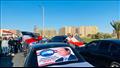 مسيرة بالسيارات في أسيوط احتفالًا بفوز الرئيس السيسي