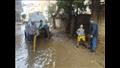 شفط مياه الأمطار بشوارع المنوفية