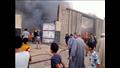 حريق هائل داخل مخزن كرتون في أبو النمرس