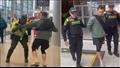 سائح يعتدي بوحشية على ضابط مطار في كولومبيا