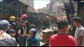 حريق في سوق المعمورة بالإسكندرية