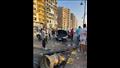 سيارة طائشة تدهس سيدة وتقتلع أعمدة الإنارة على كورنيش بني سويف (4)