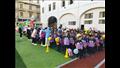 عرائس وبالونات في استقبال الطلاب بأول أيام العام الدراسي ببورسعيد