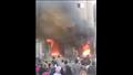 حريق محل زيوت سيارات بسوهاج