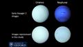 صورة توضح الفارق بين اللون السابق والحالي للكوكبين