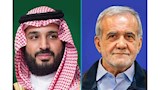 الأمير محمد بن سلمان والرئيس الإيراني مسعود بزشيكا