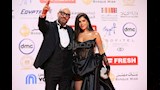 ماجد المصري وزوجته بحفل افتتاح مهرجان القاهرة السينمائي  