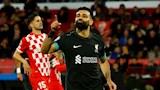 محمد صلاح يحتفل بهدفه في مرمى جيرونا