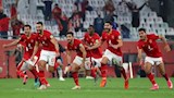 فرحة لاعبي الأهلي بعد الفوز على بالميراس البرازيلي  في مونديال الأندية 2020