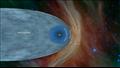 صورة فنية لموقع مسباري فويجر على حدود نظامنا الشمس