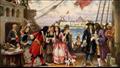 لوحة لوليام كيد ساحر النساء على متن سفينة القراصنة الخاصة به