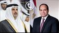 السيسي يتلقى اتصالاً هاتفياً من أمير قطر