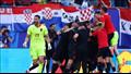 احتفال لاعبي ألبانيا بهدف التعادل أمام كرواتيا