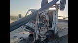 تصادم 7 سيارات واشتعال النار في ملاكي أعلى الدائري بالمنيب