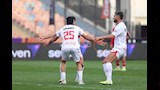 احتفال لاعبو الزمالك بهدف زيزو في شباك حرس الحدود