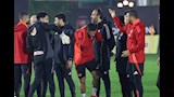 مصطفى العش في مران الأهلي 