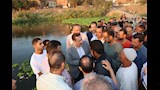 محافظ المنوفية يتفقد المواقع المتضررة من فيضان النيل 
