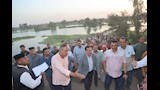 محافظ المنوفية يتفقد المواقع المتضررة من فيضان النيل