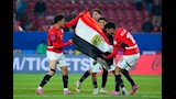 احتفال منتخب مصر بالفوز على تشيلي (2)