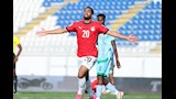 إبراهيم عادل يحتفل بهدفه في مرمى جيبوتي