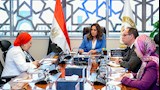 وزيرة البيئة تبحث خطة تطوير مركز دراسات التغيرات ا