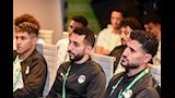 لاعبو منتخب مصر الثاني أثناء محاضرة هاني أبو ريدة (3)