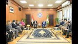 محافظ الدقهلية يتسقبل وزير الاتصالات والوفد المرافق له بديوان عام المحافظة (1)