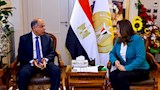 وزيرة التنمية المحلية مع محافظ المنيا