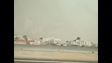 رمال مثارة في السخنة بسبب نشاط الرياح والعاصفة
